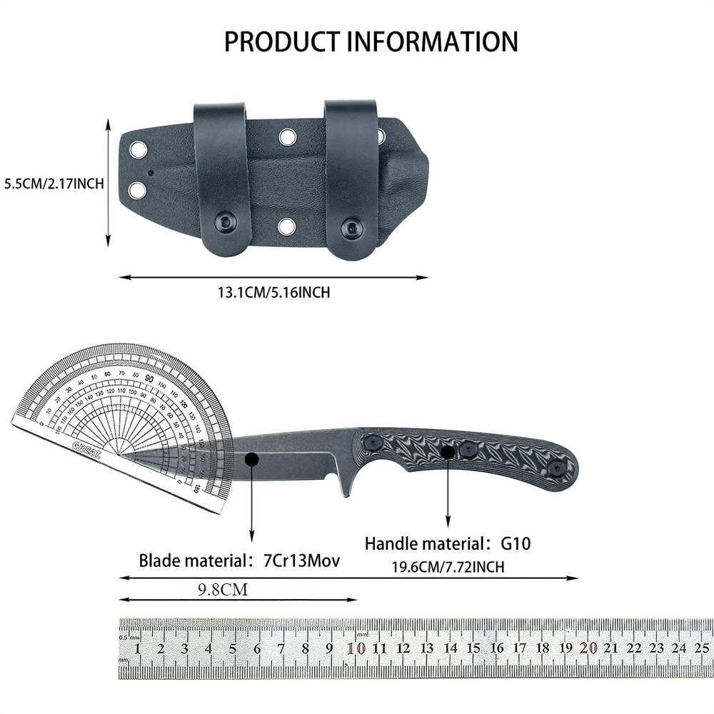 Full Tang Fixed Blade Knives 7 - Edc Every Day Carry おもちゃ บทวิจารณ์และราคา