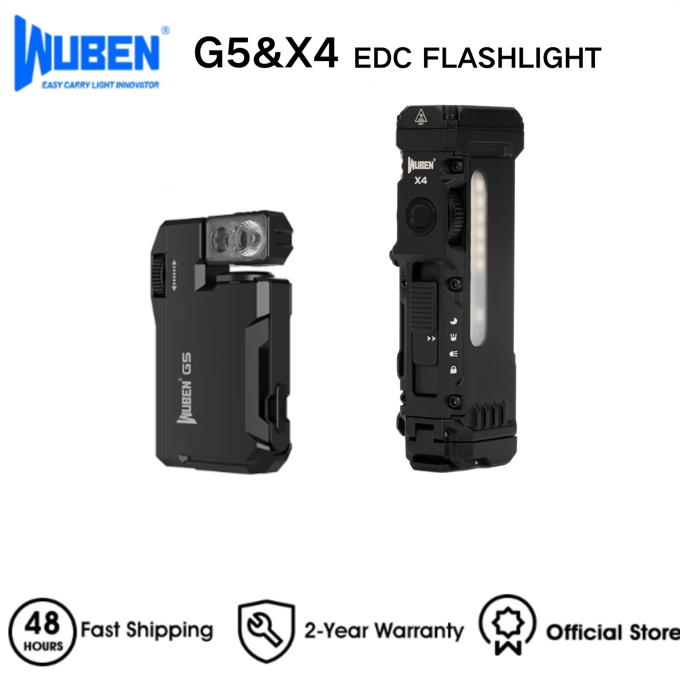 WUBEN X4 & G5 EDC Flashlight B - Edc Every Day Carry おもちゃ บทวิจารณ์และราคา