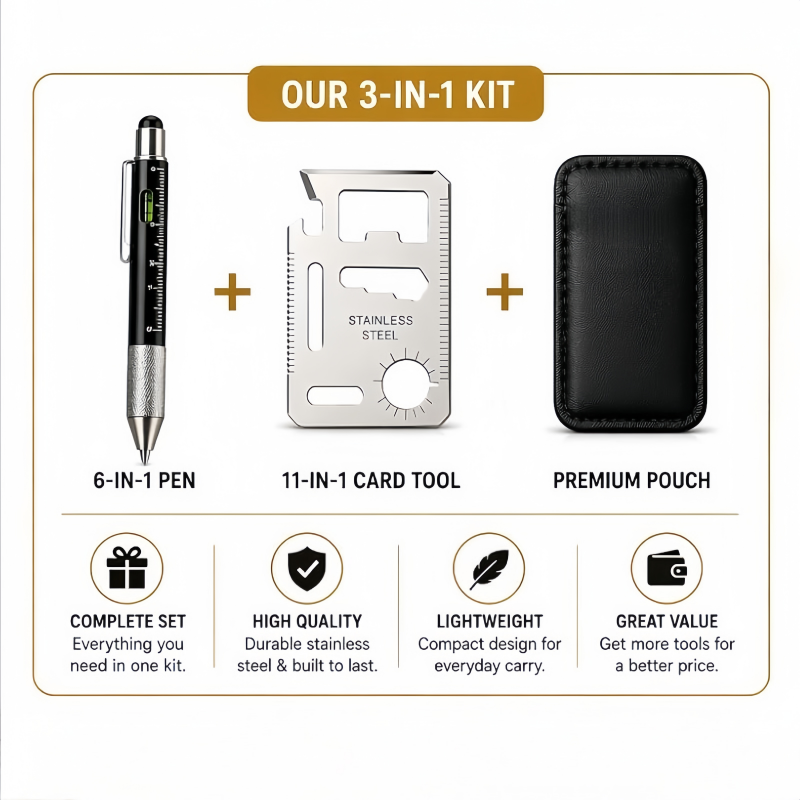 Men Gifts 6-in-1 Multitool Pen - Edc Every Day Carry おもちゃ บทวิจารณ์และราคา