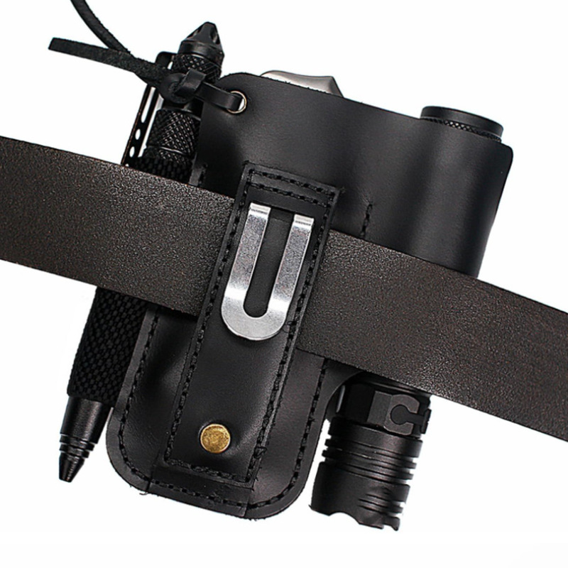 EDC Leather Flashlight Tool Ho - Edc Carry Belt Pouch บทวิจารณ์และราคา