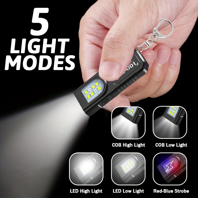 USB Rechargeable Hands-Free Fl - Keychain Flashlight บทวิจารณ์และราคา