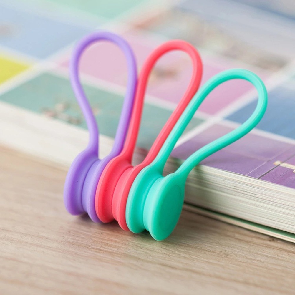 10Pcs Magnetic Earphone Cord O - Cable Winder Keychain บทวิจารณ์และราคา