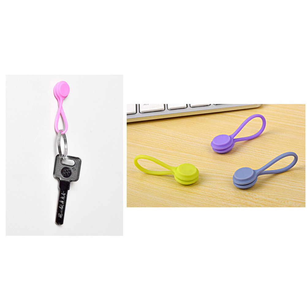 10Pcs Magnetic Earphone Cord O - Cable Winder Keychain บทวิจารณ์และราคา