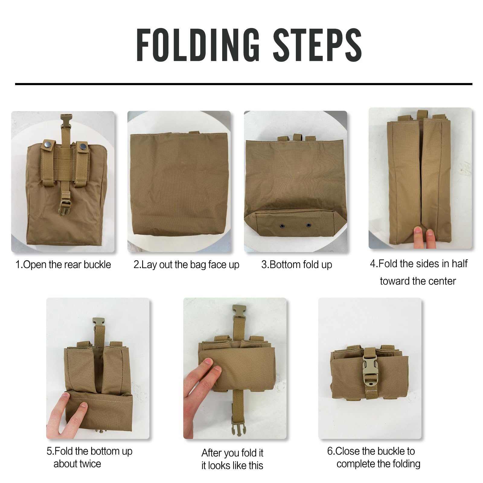 New Molle Folding Dump Drop Ma - Edc Carry Belt Pouch บทวิจารณ์และราคา