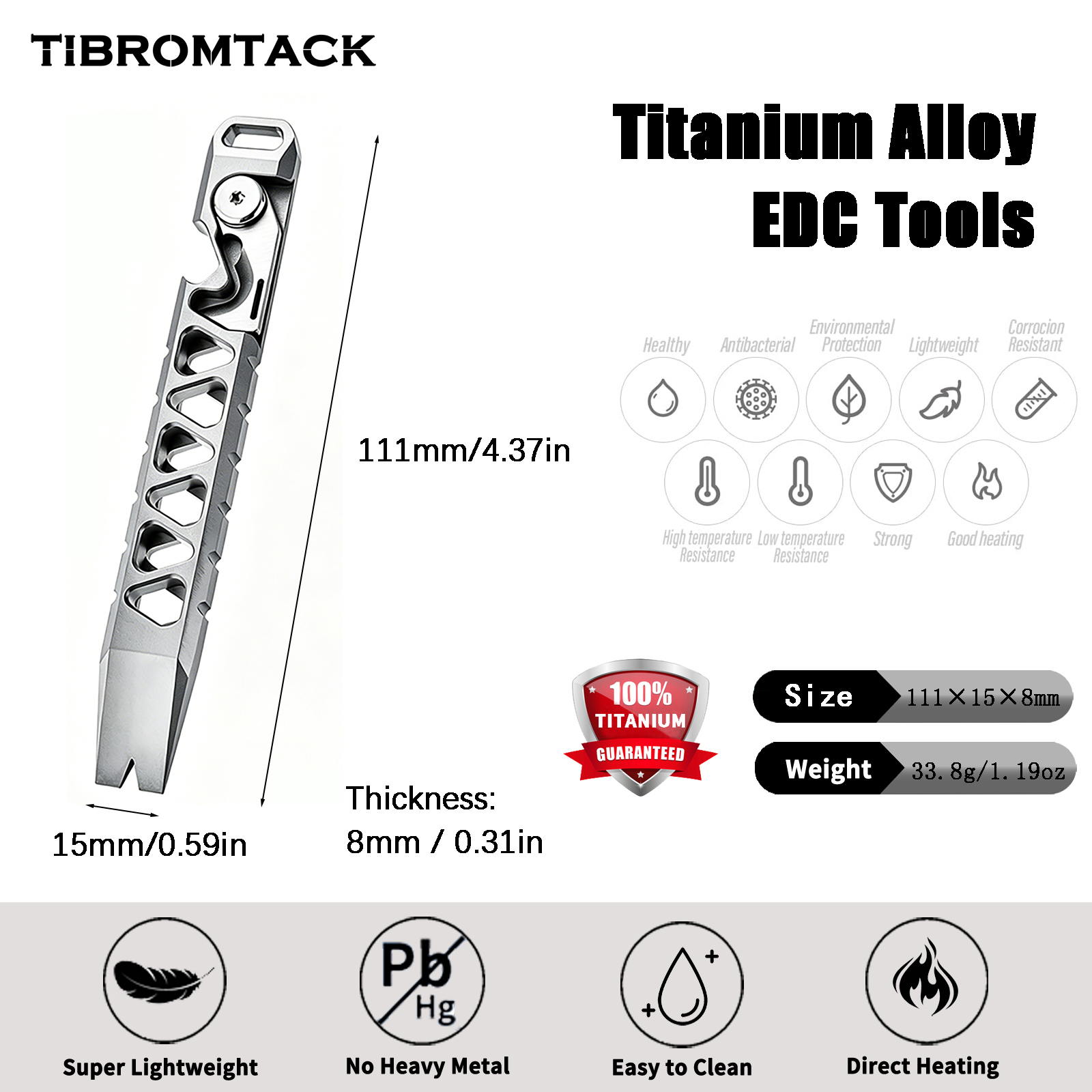 TIBROMTACK Titanium Multi-Func - Edc Every Day Carry おもちゃ บทวิจารณ์และราคา