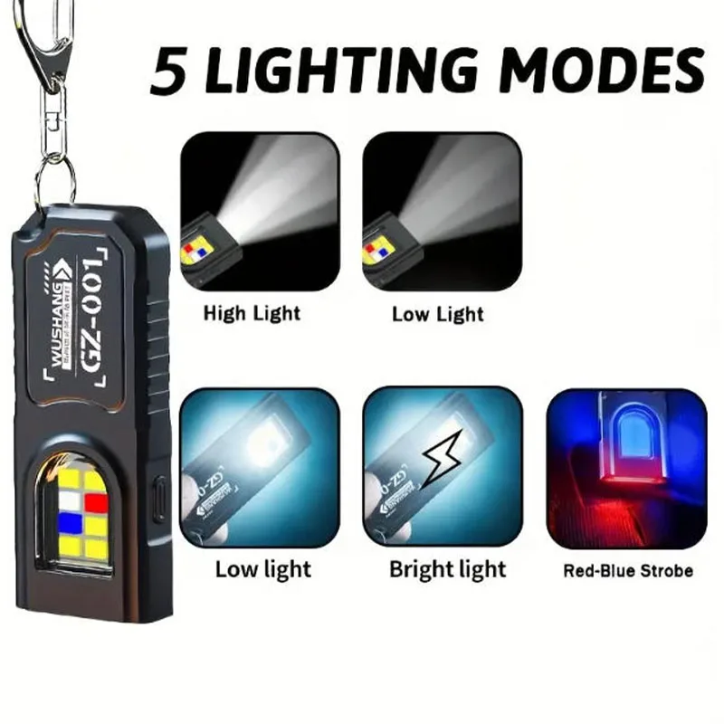 Powerful Mini COB LED Keychain - Keychain Flashlight บทวิจารณ์และราคา