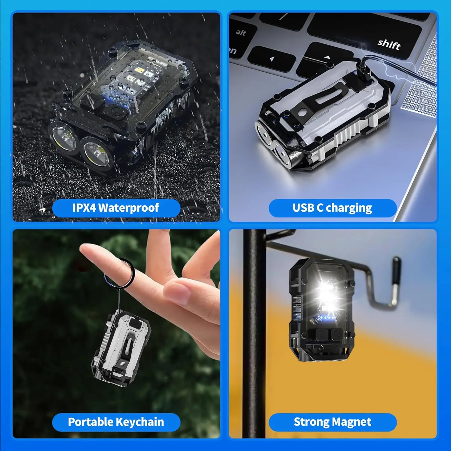 Mini COB Keychain Flashlight,C - Keychain Flashlight บทวิจารณ์และราคา