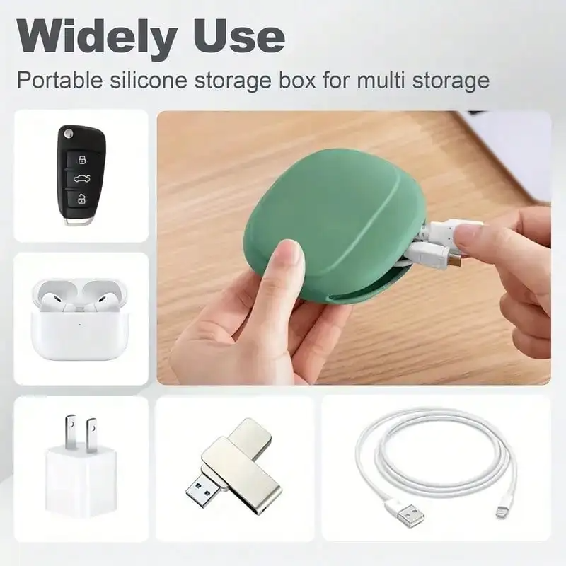 3PCS Silicone Cable Storage Ba - Cable Winder Keychain บทวิจารณ์และราคา