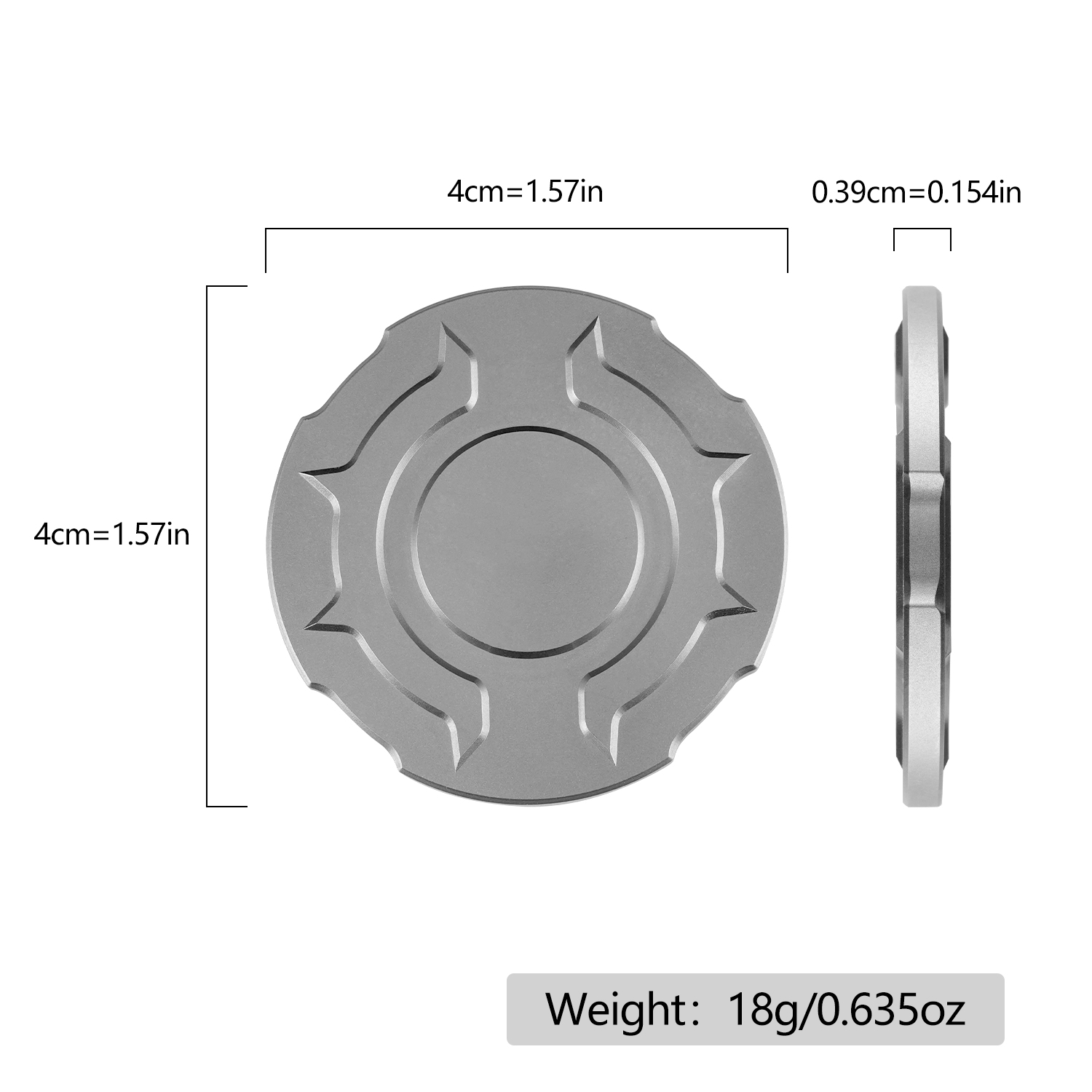 Titanium Alloy Poker Chip Fidg - Edc Carry Coins บทวิจารณ์และราคา
