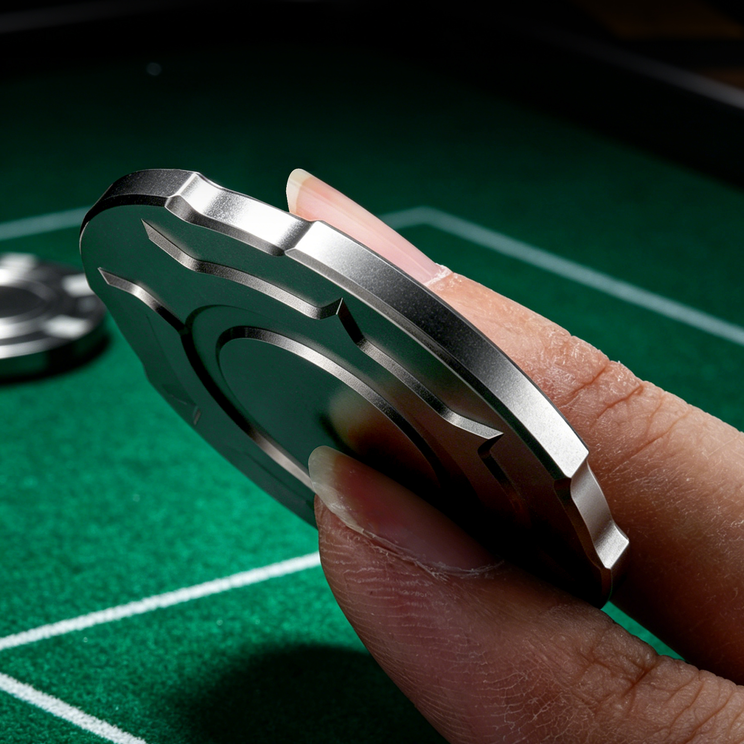 Titanium Alloy Poker Chip Fidg - Edc Carry Coins บทวิจารณ์และราคา